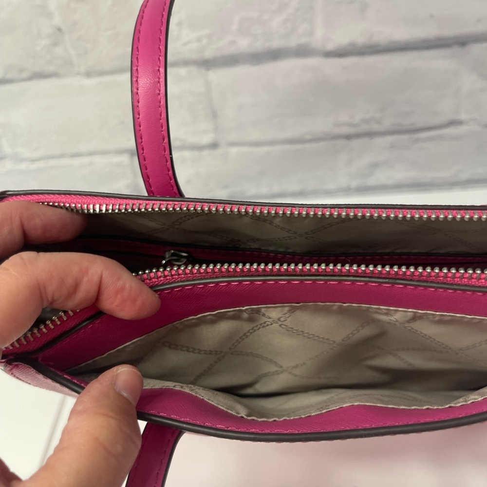 Michael Kors Marilyn Shpulder Bag & Wallet Cerise Pink - Picture 11 of 14